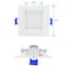 Luxrite 3 Inch Square LED Recessed Downlight 5CCT 2700K-5000K 8W 540LM Dimmable Wet Rated ETL Baffle LR23738-1PK - alternate 4
